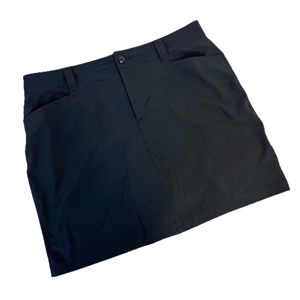 Eddie Bauer Skirt Skort size 12 Classic Black Straight Pockets Outdoors Athletic